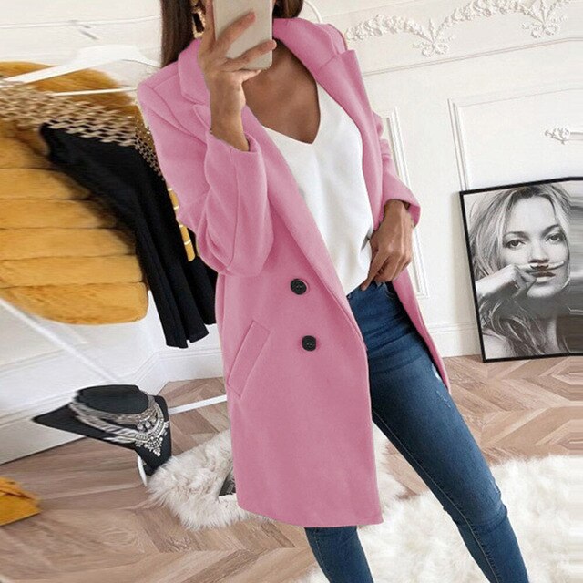 Felythra Blazer élégant en laine pour femme | Élégant et chaleureux | Parfait pour l'automne et l'hiver 