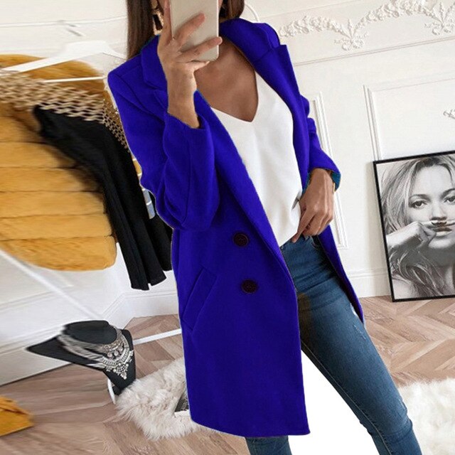 Felythra Blazer élégant en laine pour femme | Élégant et chaleureux | Parfait pour l'automne et l'hiver 