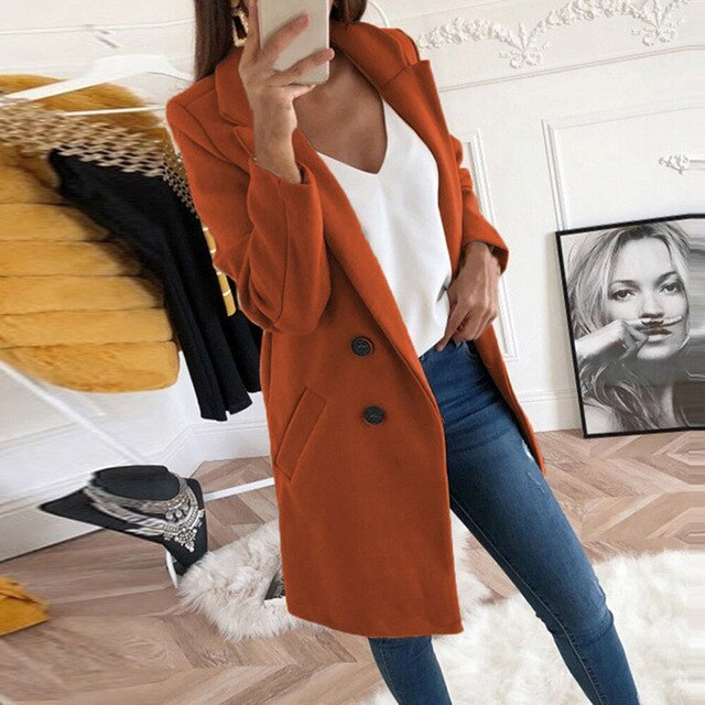 Felythra Blazer élégant en laine pour femme | Élégant et chaleureux | Parfait pour l'automne et l'hiver 