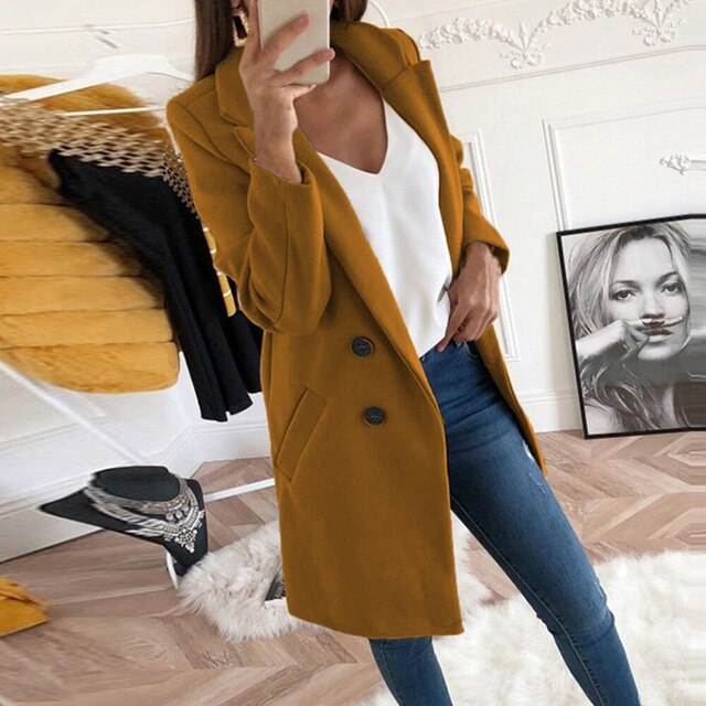 Felythra Blazer élégant en laine pour femme | Élégant et chaleureux | Parfait pour l'automne et l'hiver 