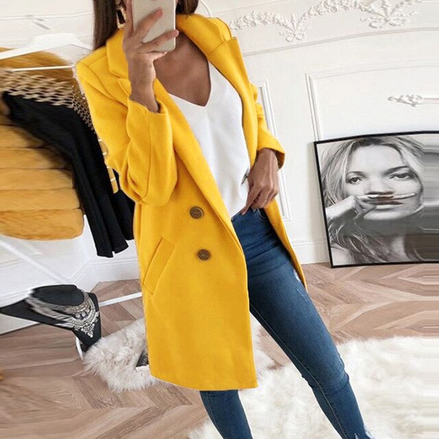 Felythra Blazer élégant en laine pour femme | Élégant et chaleureux | Parfait pour l'automne et l'hiver 