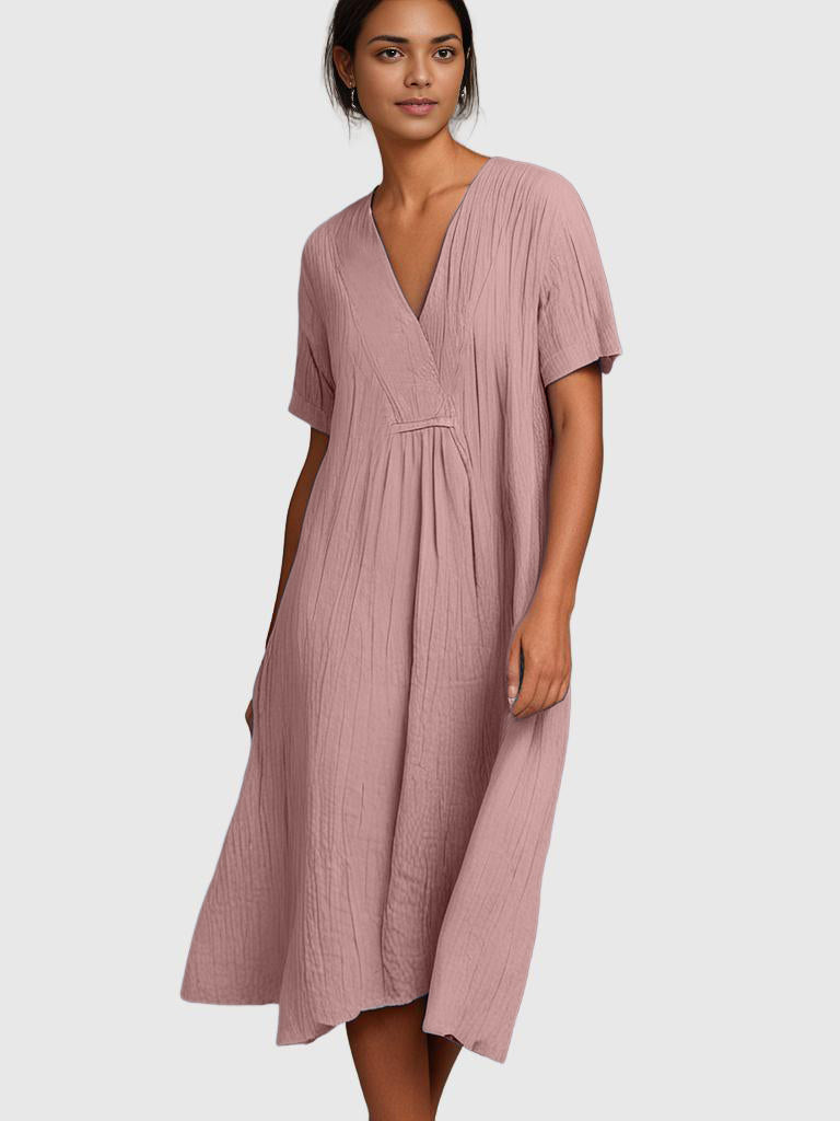 Sorella V-neck dress | Half sleeves | Elegance and comfort for every occasion
