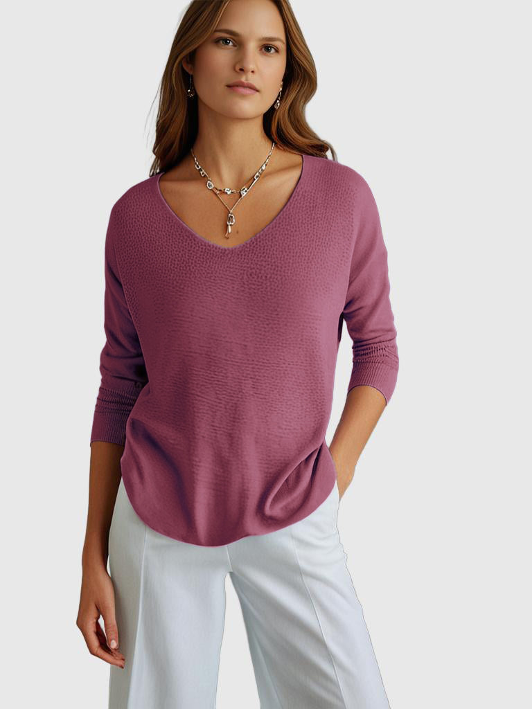 Haut en tricot à col en V ComfortEase | Confortable et élégant | Parfait pour tous les jours