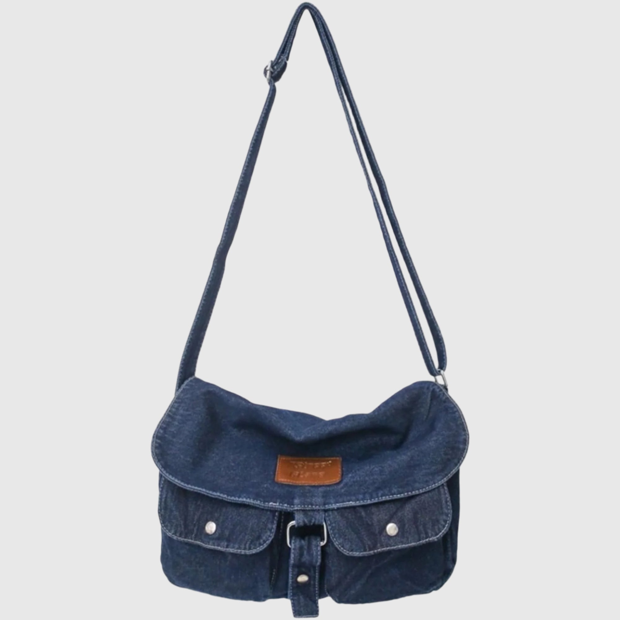 LuxeCross Denim Crossbody Bag | Spacious | Multifunctional | Trendy messenger bag with multiple pockets
