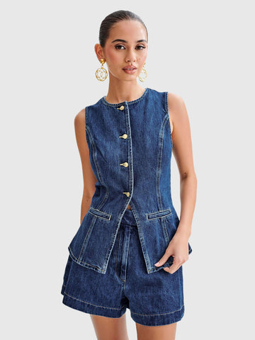 BlueBreeze Denim Set | Stilvoller Damen-Zweiteiler | Bequem & Lässig | Perfekt für Alltag & Freizeit