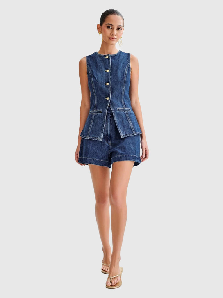 BlueBreeze Denim Set | Stilvoller Damen-Zweiteiler | Bequem & Lässig | Perfekt für Alltag & Freizeit