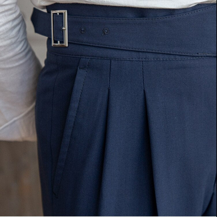 BuckleFit Klassische Herren-Hose mit Schnallen-Design | Stilvoll & Bequem | Perfekt für Büro & Freizeit