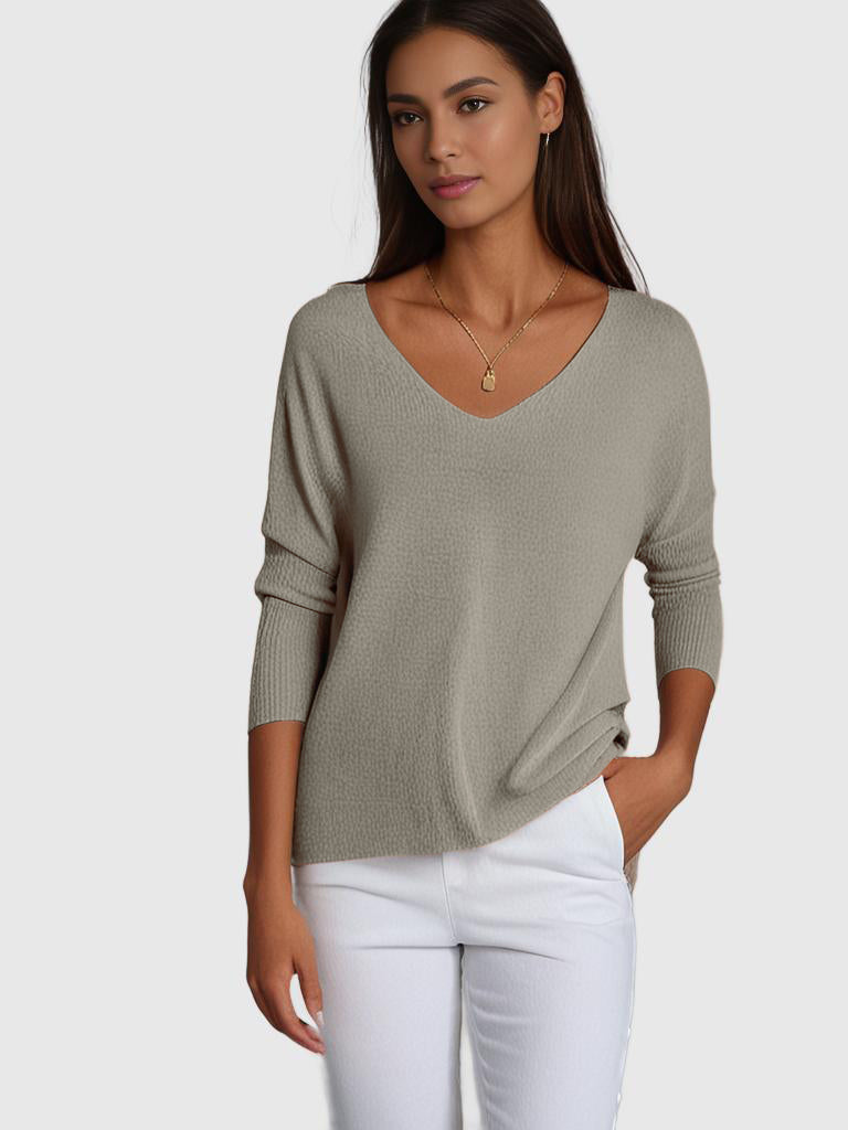 Haut en tricot à col en V ComfortEase | Confortable et élégant | Parfait pour tous les jours