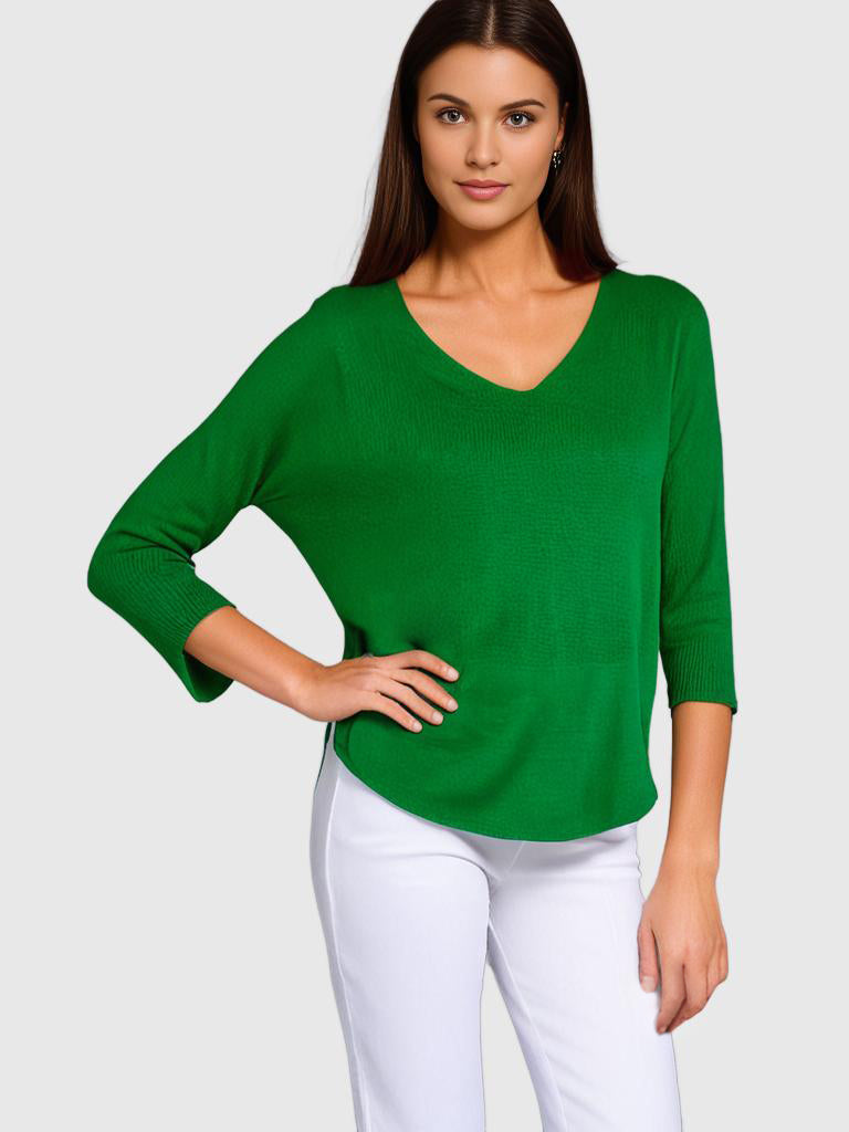 Haut en tricot à col en V ComfortEase | Confortable et élégant | Parfait pour tous les jours