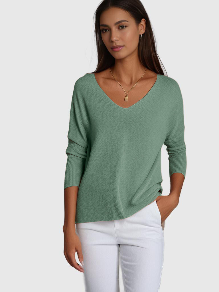 Haut en tricot à col en V ComfortEase | Confortable et élégant | Parfait pour tous les jours