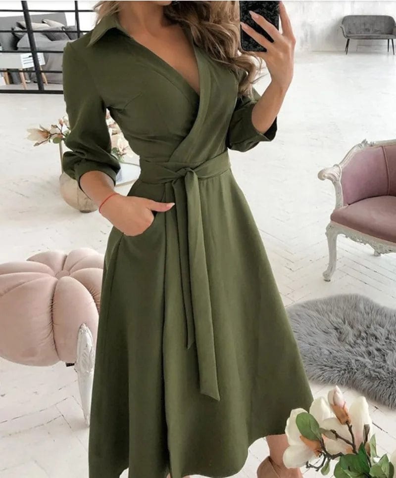LuxeMidi Women's Midi Dress | Elegant for Formal Occasions and Special Moments