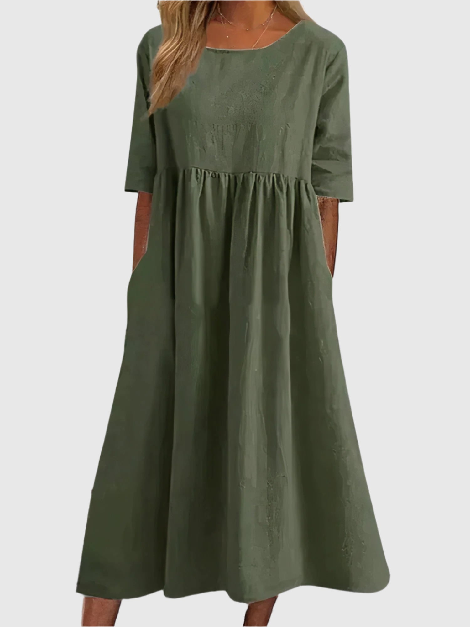 LuxeVibe Casual Cotton Linen Dress | Summer dress | Comfortable &amp; breathable | Perfect for hot days