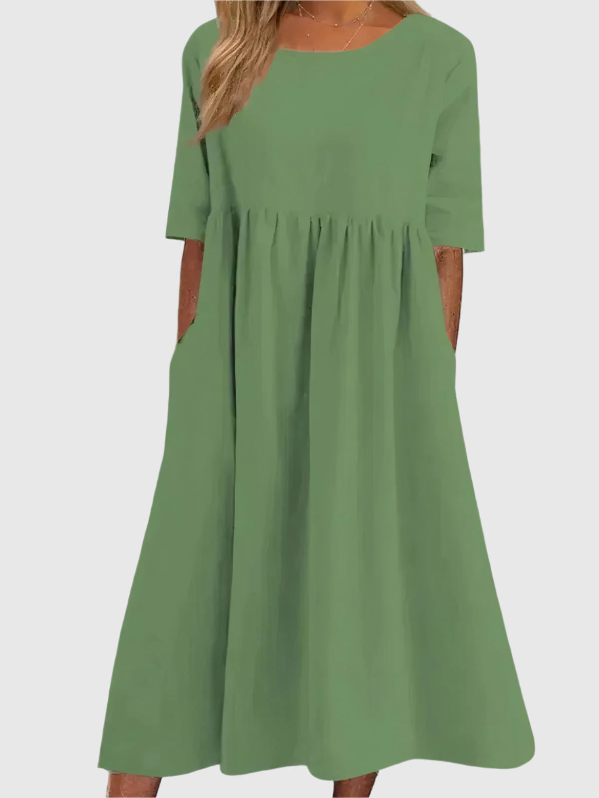 LuxeVibe Casual Cotton Linen Dress | Summer dress | Comfortable &amp; breathable | Perfect for hot days