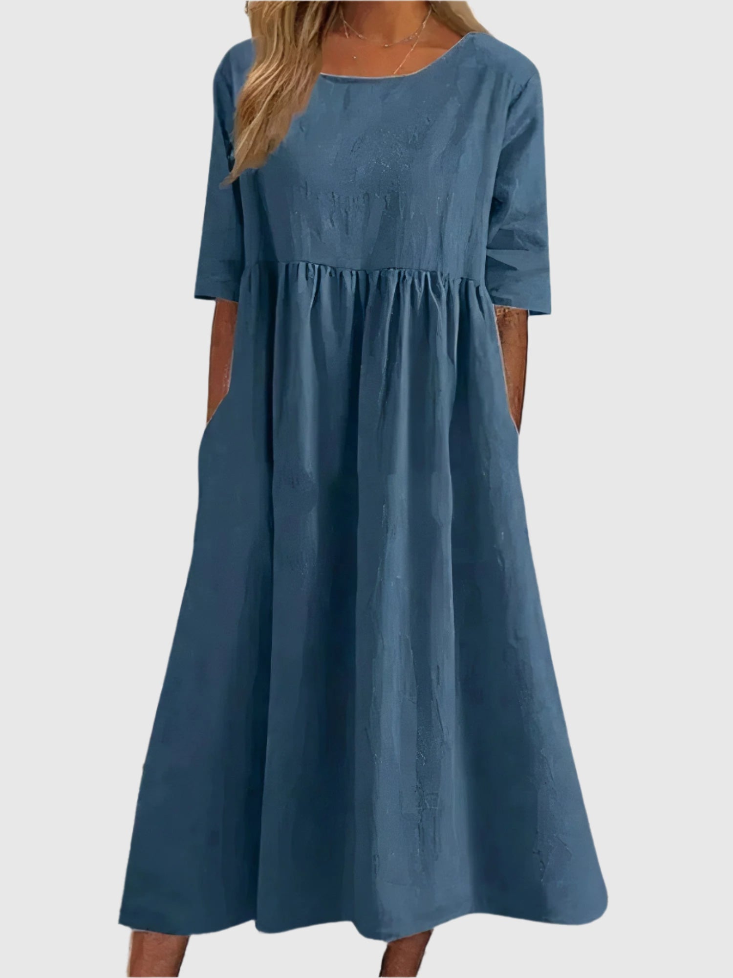 LuxeVibe Casual Cotton Linen Dress | Summer dress | Comfortable &amp; breathable | Perfect for hot days