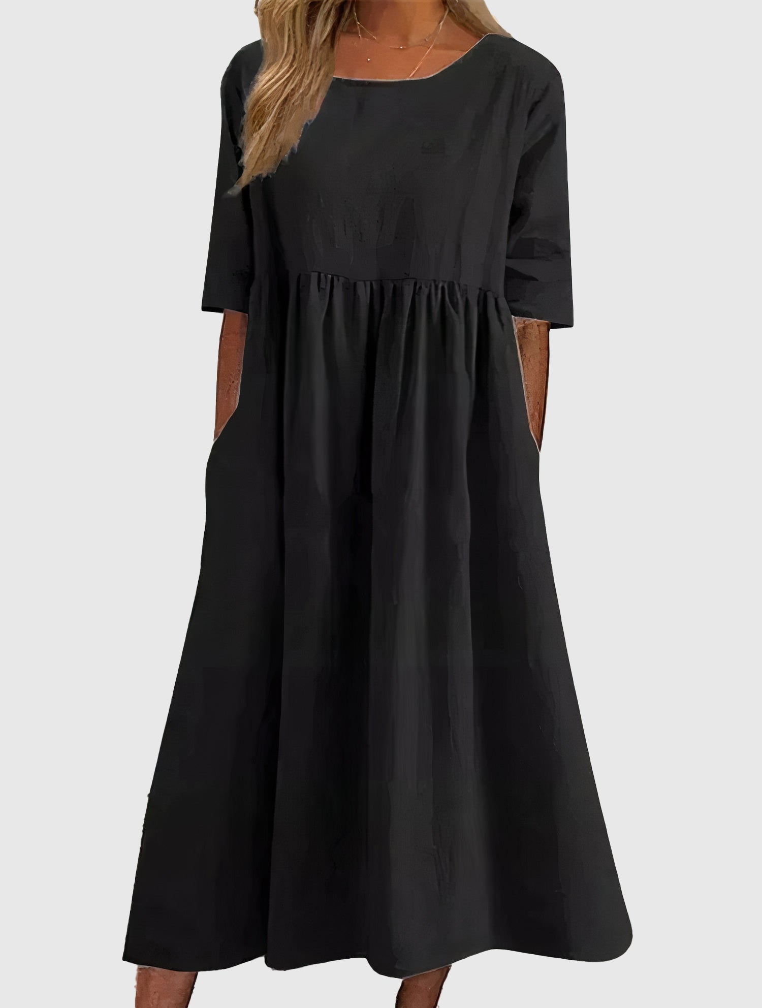 LuxeVibe Casual Cotton Linen Dress | Summer dress | Comfortable &amp; breathable | Perfect for hot days