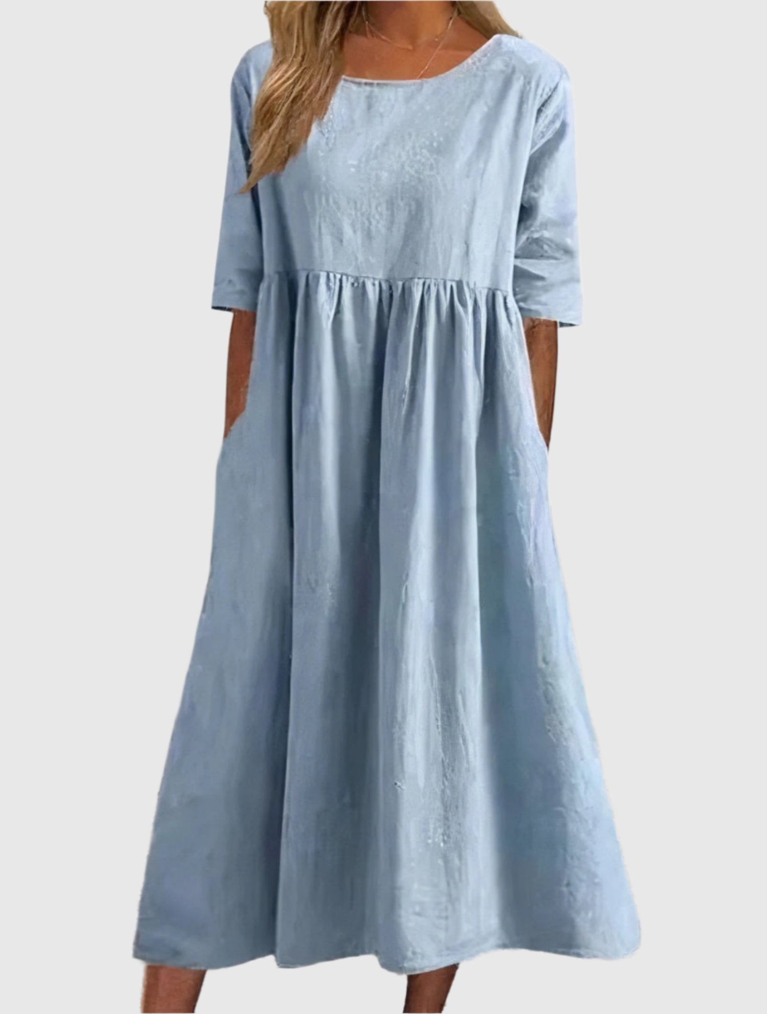 LuxeVibe Casual Cotton Linen Dress | Summer dress | Comfortable &amp; breathable | Perfect for hot days