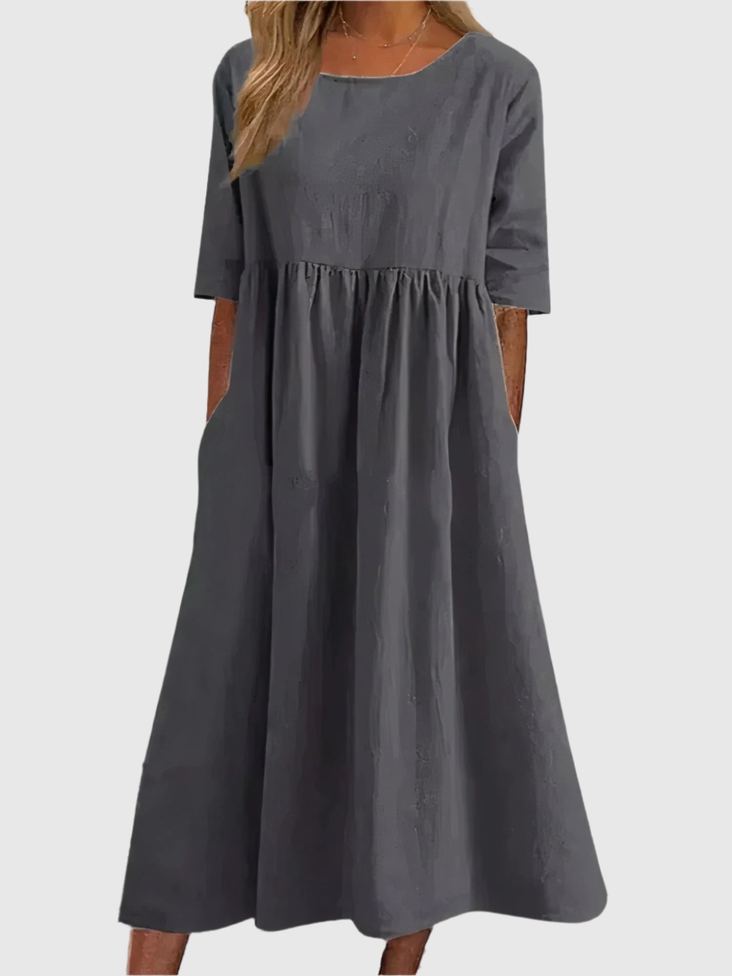 LuxeVibe Casual Cotton Linen Dress | Summer dress | Comfortable &amp; breathable | Perfect for hot days