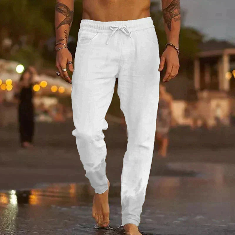 EliMax Casual Linen Pants for Men | Leinenhose | Sommer Hose | Bequem & Luftig