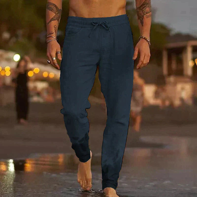 EliMax Casual Linen Pants for Men | Leinenhose | Sommer Hose | Bequem & Luftig