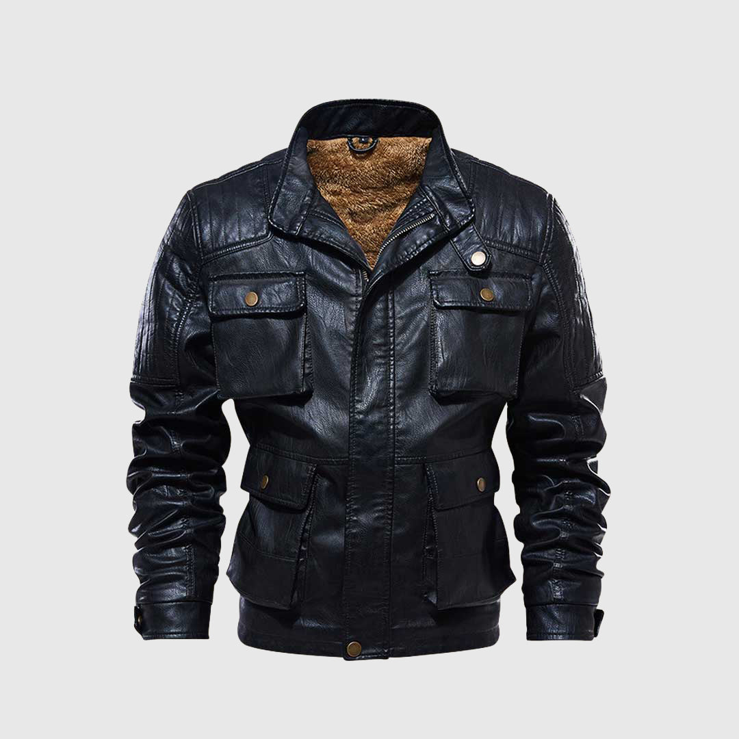 Veste en cuir Spirit | La veste de motard rencontre la chaleur hivernale | veste d'hiver