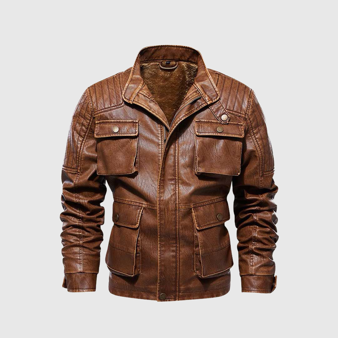 Veste en cuir Spirit | La veste de motard rencontre la chaleur hivernale | veste d'hiver