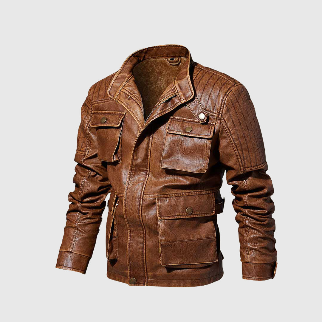 Veste en cuir Spirit | La veste de motard rencontre la chaleur hivernale | veste d'hiver