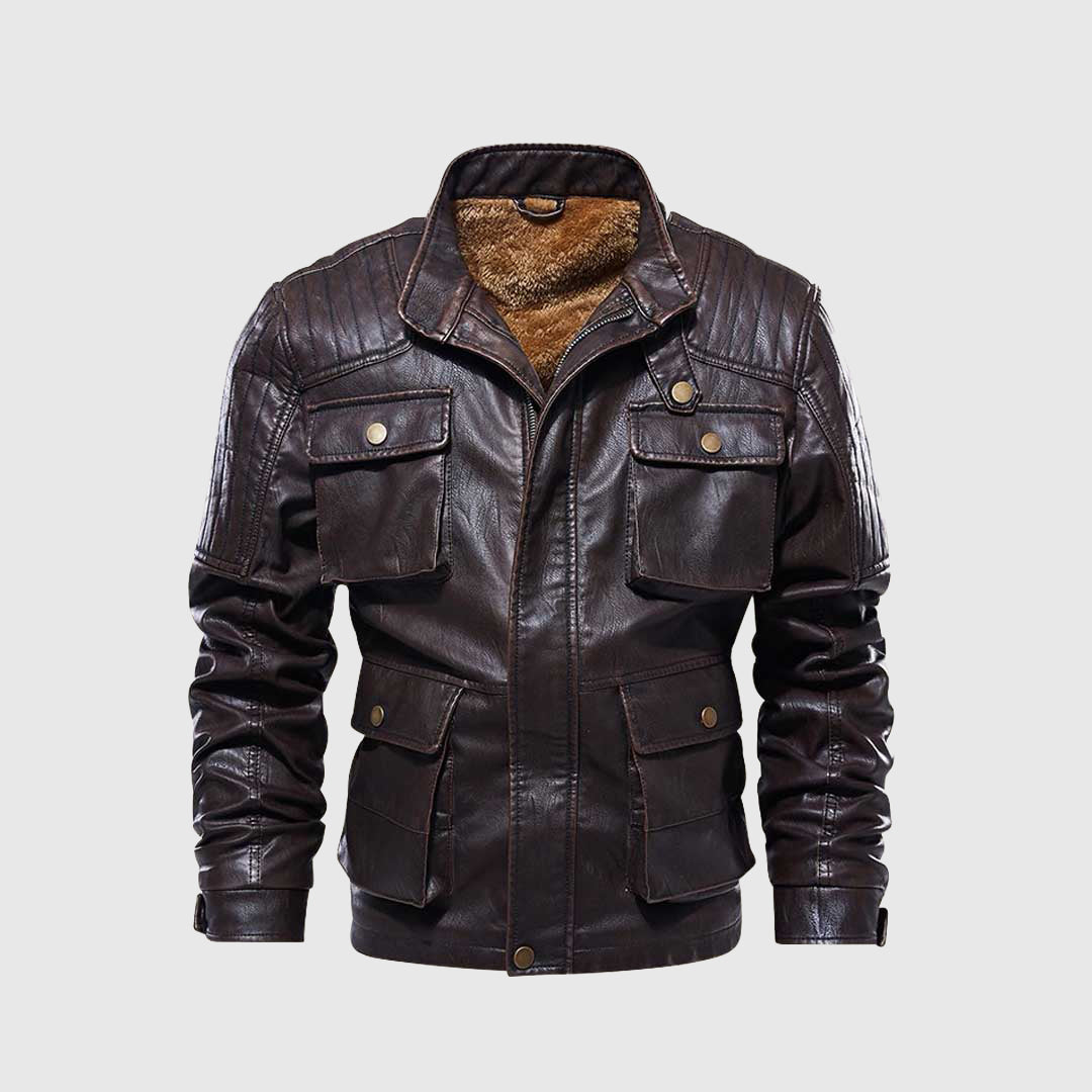 Veste en cuir Spirit | La veste de motard rencontre la chaleur hivernale | veste d'hiver