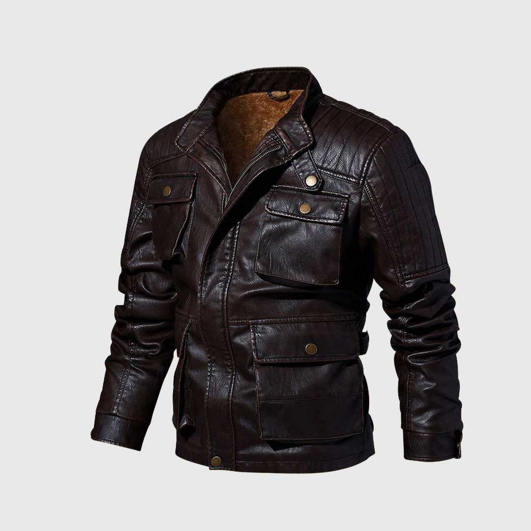 Veste en cuir Spirit | La veste de motard rencontre la chaleur hivernale | veste d'hiver