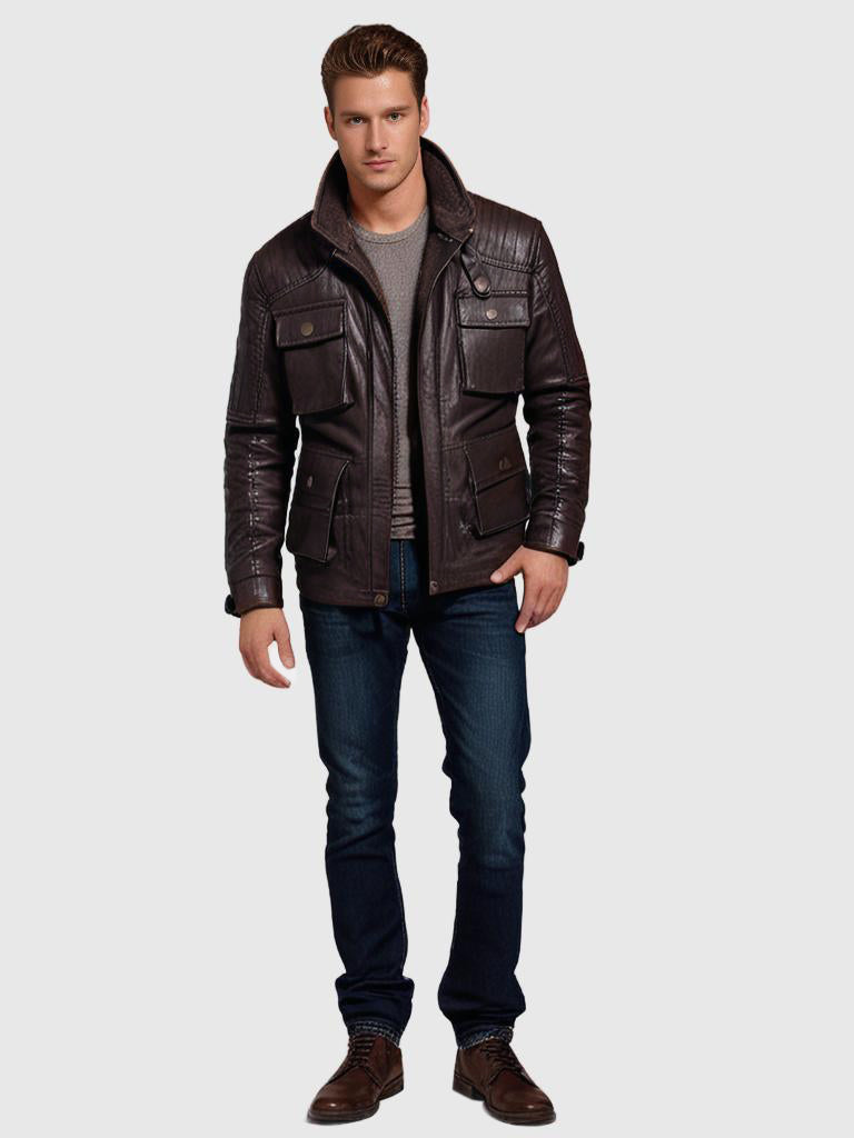 Veste en cuir Spirit | La veste de motard rencontre la chaleur hivernale | veste d'hiver