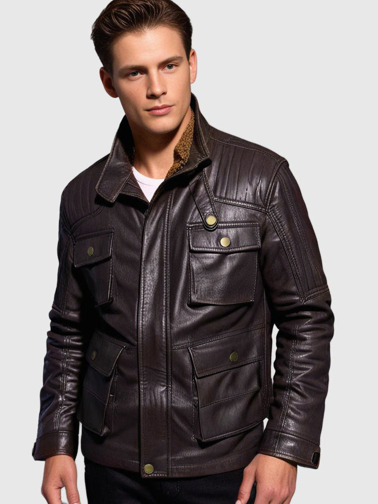 Veste en cuir Spirit | La veste de motard rencontre la chaleur hivernale | veste d'hiver