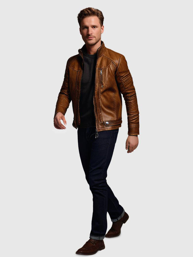 Sole Rider Jacket | Markante Lederjacke | Moderner Biker-Stil | Motorrad-Jacke