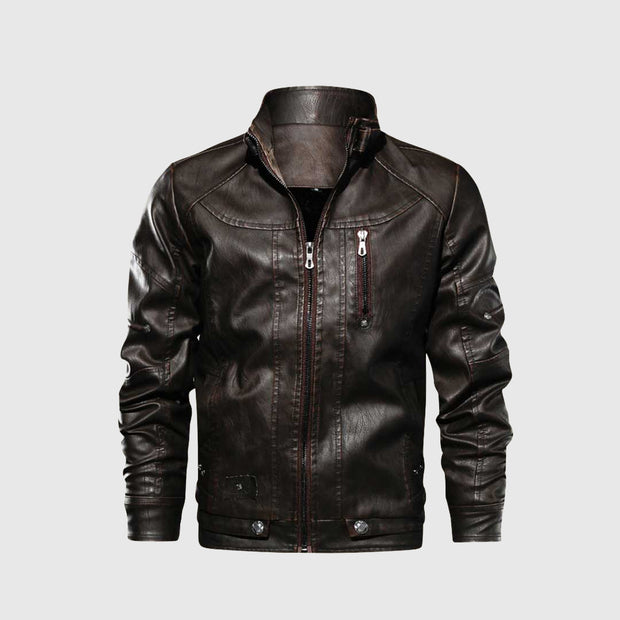 Sole Rider Jacket | Markante Lederjacke | Moderner Biker-Stil | Motorrad-Jacke