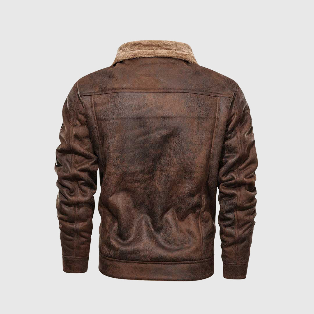 Wright Leather Jacket | Luxurious Winter Aviator Jacket | Style &amp; Warmth