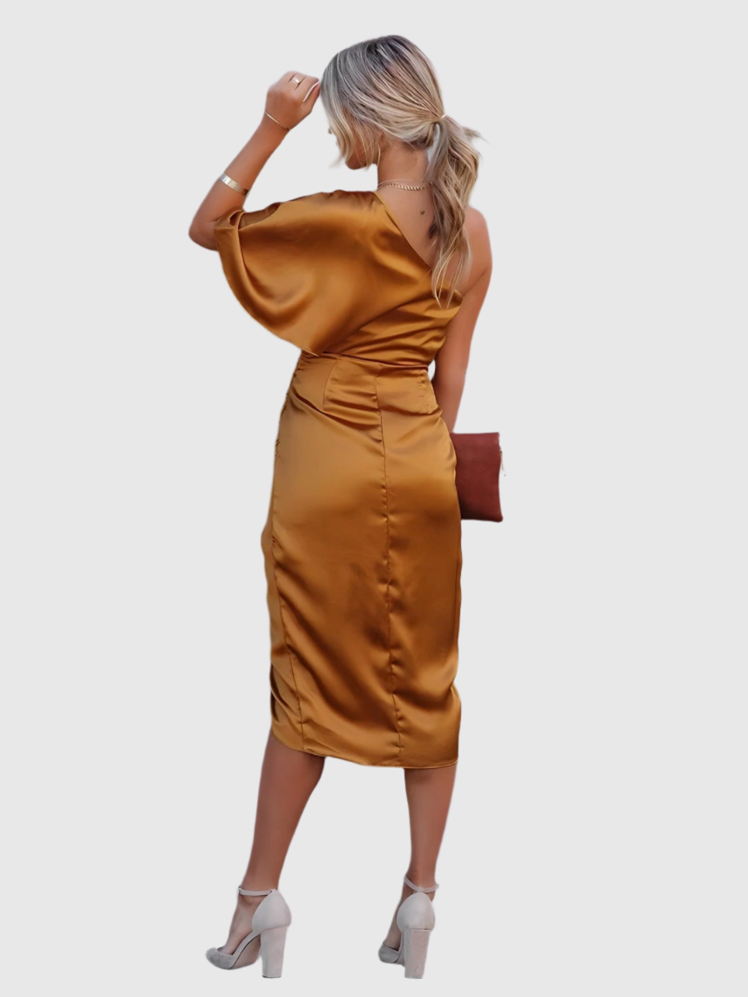 Vera Luxe | Elegantes Ein-Schulter Cocktailkleid | Damen Cocktailkleid | Perfekte Passform | Festliche Mode