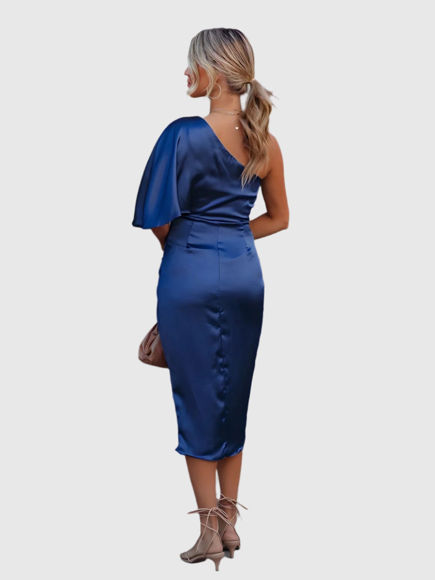 Vera Luxe | Elegantes Ein-Schulter Cocktailkleid | Damen Cocktailkleid | Perfekte Passform | Festliche Mode
