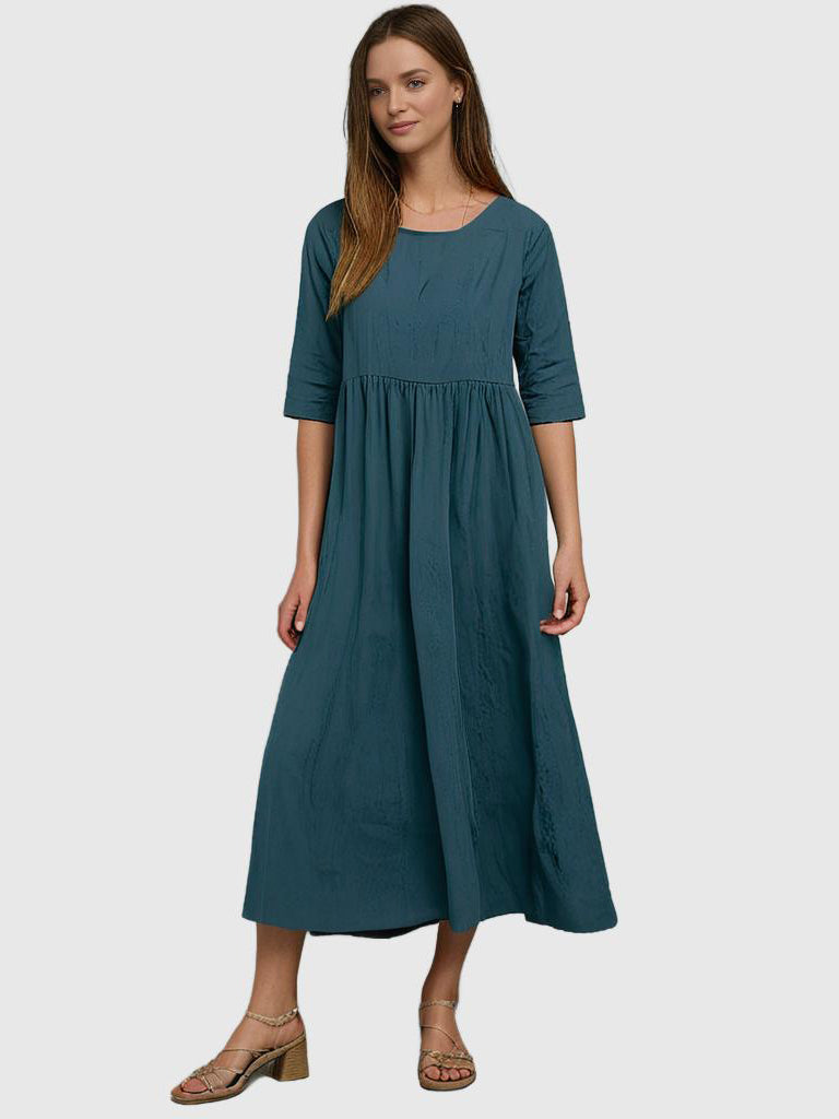 LuxeVibe Casual Cotton Linen Dress | Summer dress | Comfortable &amp; breathable | Perfect for hot days