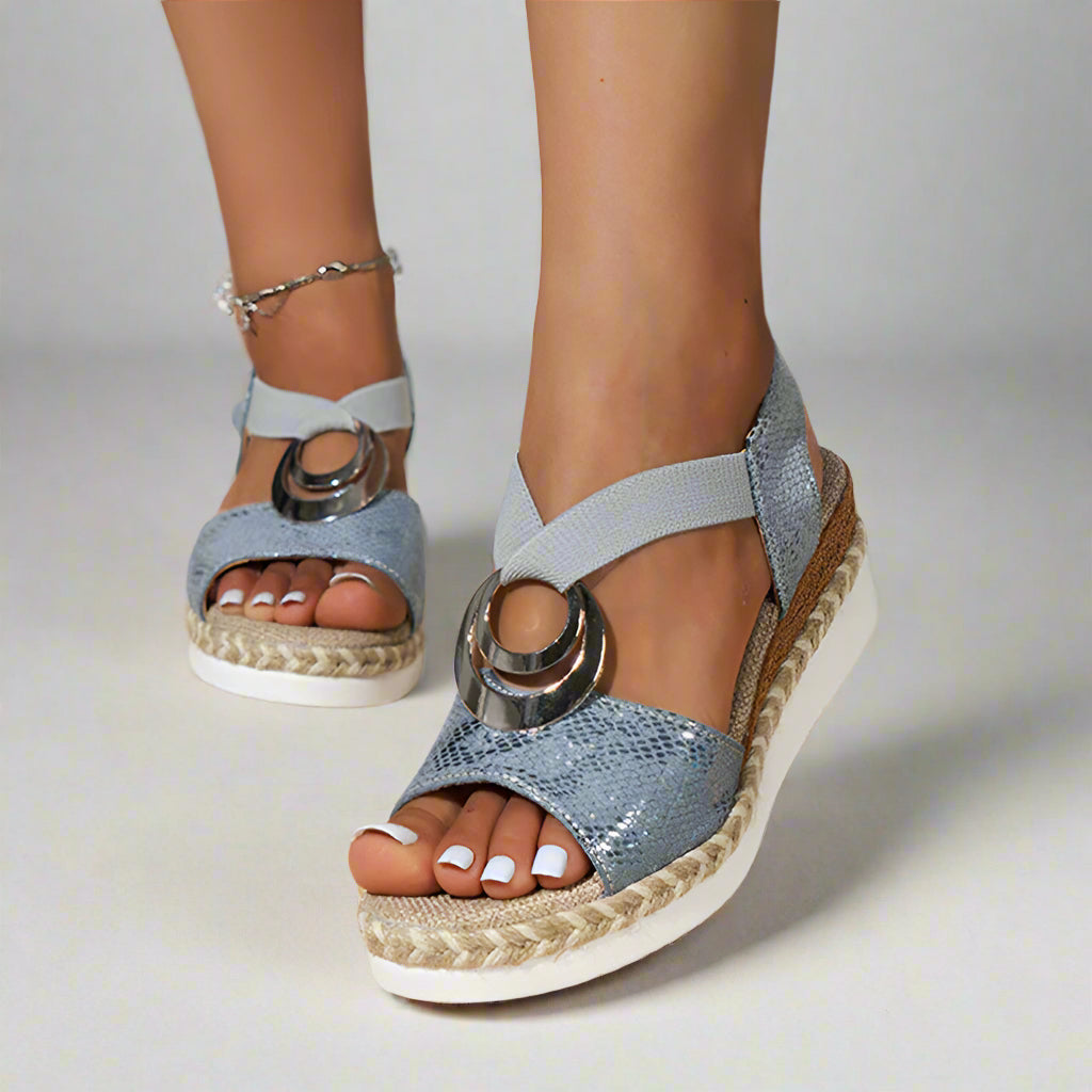Sandales orthopédiques confortables FlexiWalk pour femmes | Coupe ajustable | Semelle intérieure de soutien | Idéal pour un usage quotidien et en voyage