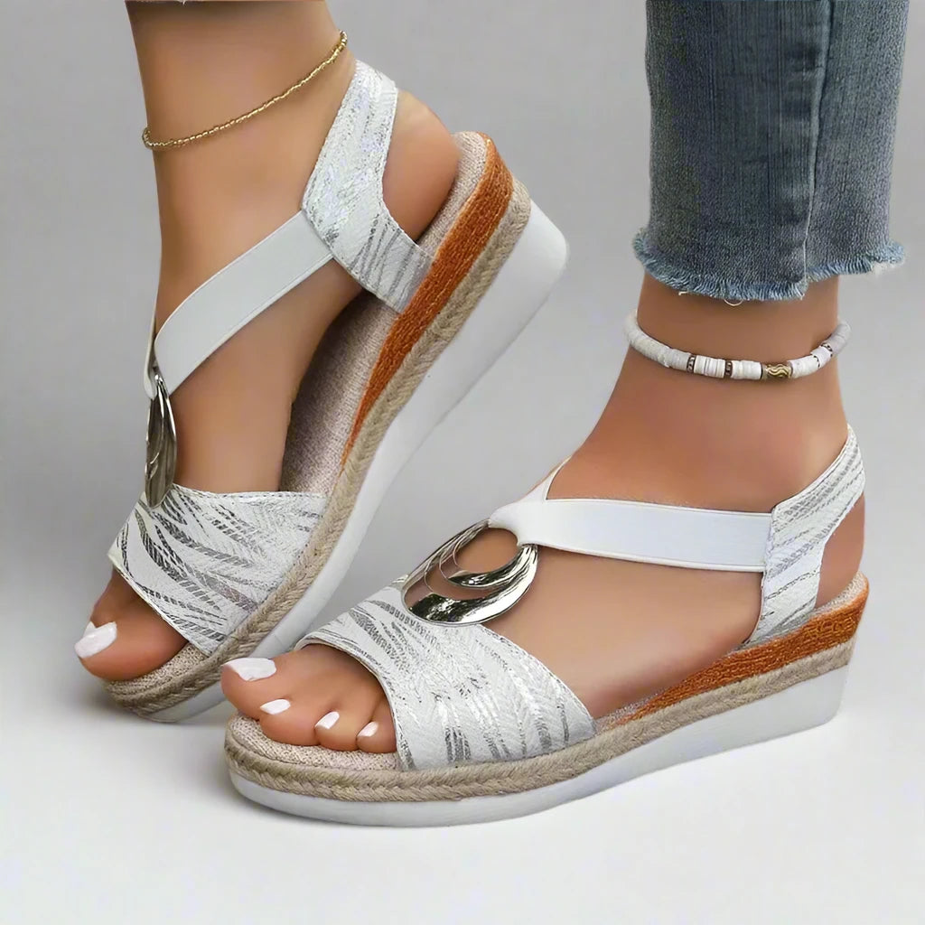 Sandales orthopédiques confortables FlexiWalk pour femmes | Coupe ajustable | Semelle intérieure de soutien | Idéal pour un usage quotidien et en voyage