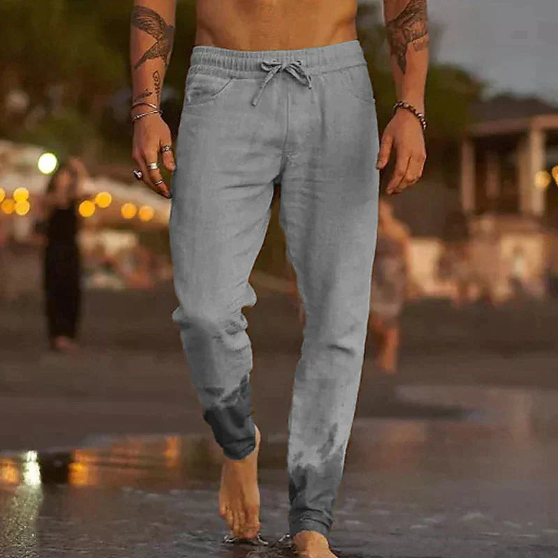 Lunessa Sommer Leinenhose für Herren | Längerer Schnitt | Leicht & Luftig für Heiße Tage