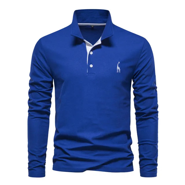 Lunethra Klassisches Langärmeliges Polo für Herren | Zeitloser Stil & Komfort