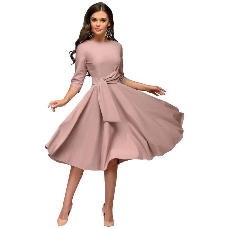 Robe trapèze LinaGrace | Robe d'été élégante | Idéal pour les loisirs et les événements | Doux et confortable