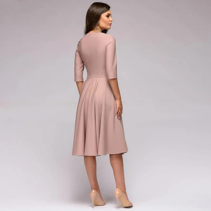 Robe trapèze LinaGrace | Robe d'été élégante | Idéal pour les loisirs et les événements | Doux et confortable