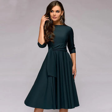 Robe trapèze LinaGrace | Robe d'été élégante | Idéal pour les loisirs et les événements | Doux et confortable