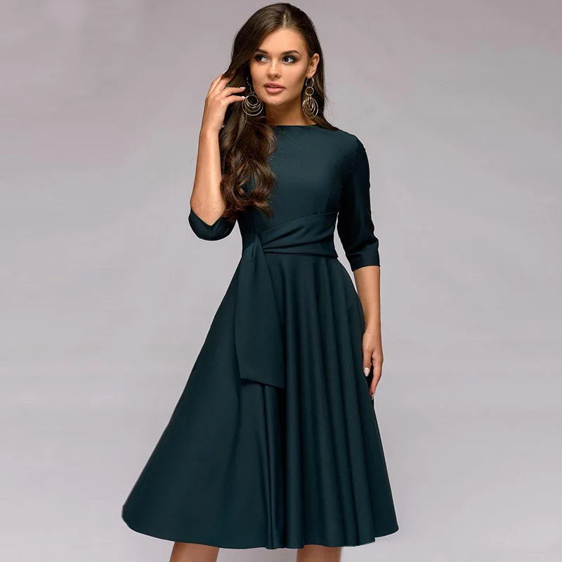 Robe trapèze LinaGrace | Robe d'été élégante | Idéal pour les loisirs et les événements | Doux et confortable
