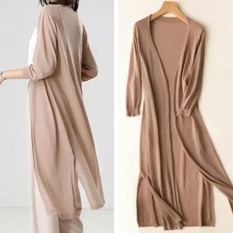 EllaSoft Lightweight Women's Long Cardigan | Airy &amp; Comfortable | Perfect for Everyday &amp; Leisure