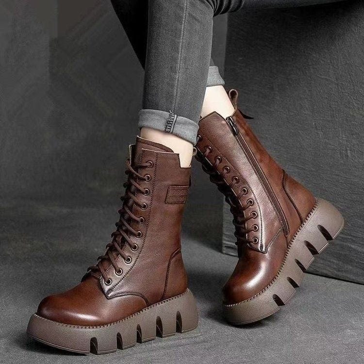 Bottes orthopédiques en polaire Aetheris | Semelle épaisse | Style vintage pour le confort et la chaleur