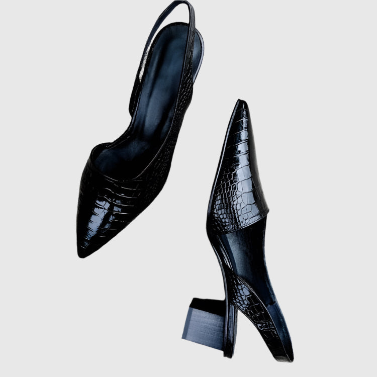 Pompes orthopédiques Croco VeloraStep | Confort et style toute la journée | Des escarpins confortables pour le travail et les loisirs