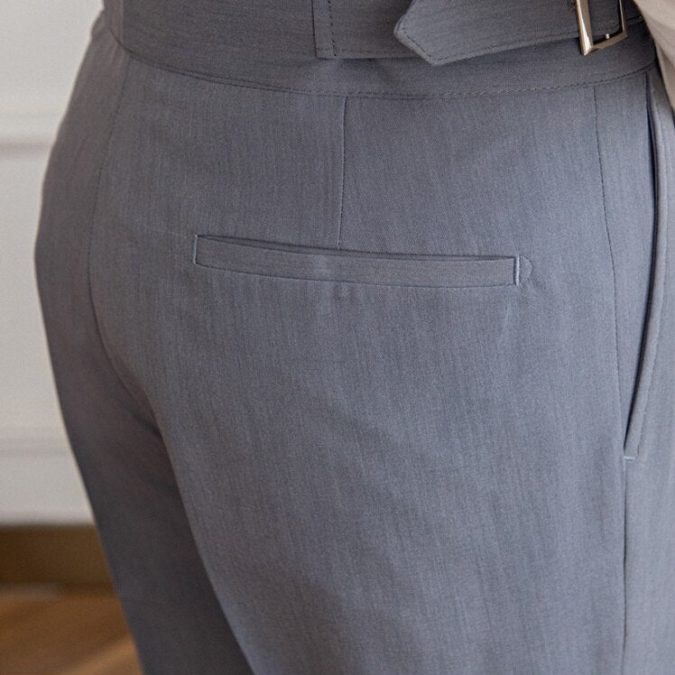 BuckleFit Klassische Herren-Hose mit Schnallen-Design | Stilvoll & Bequem | Perfekt für Büro & Freizeit