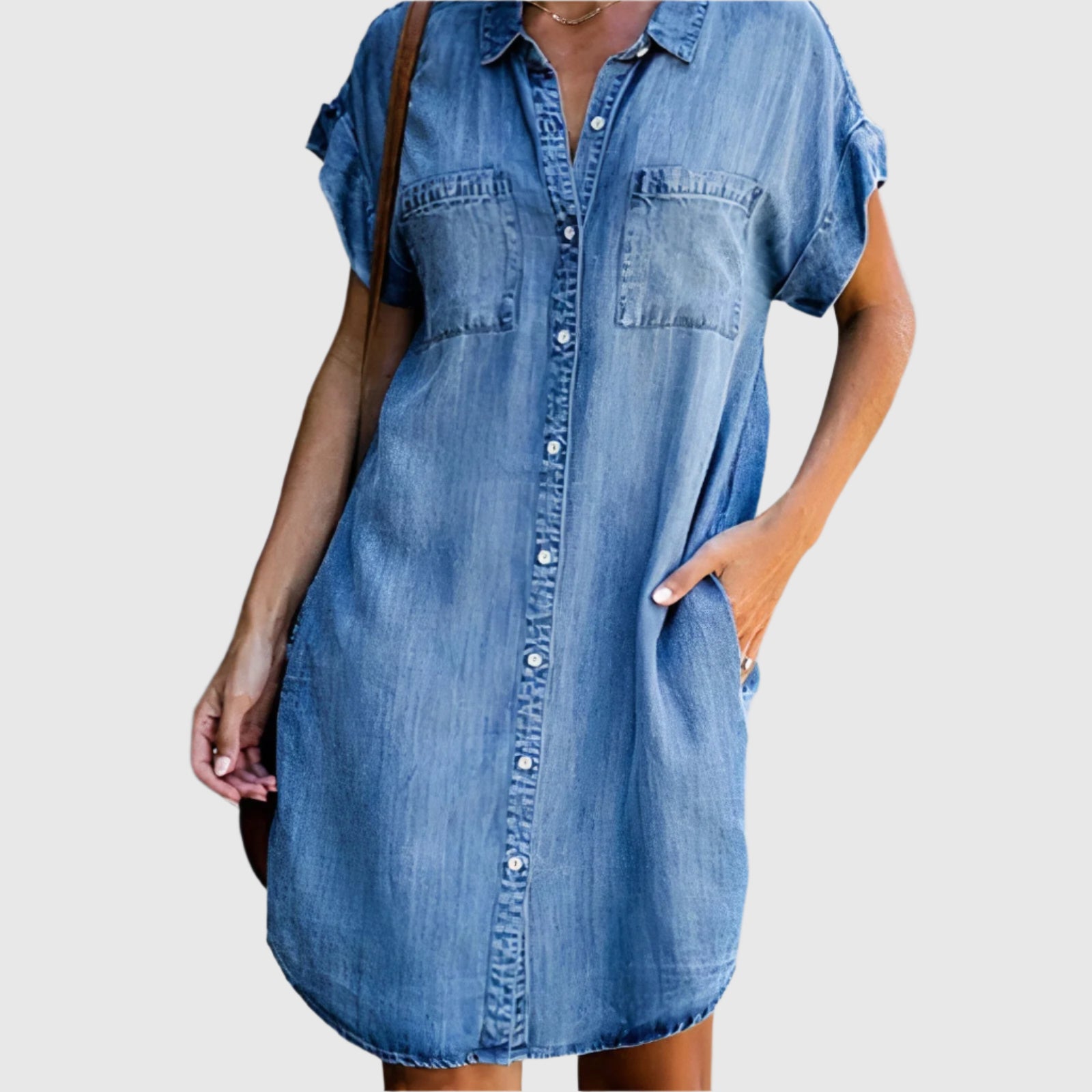 Robe en jean élégante DenimGlam | Confort et style | Mode intemporelle pour femme | Parfait pour toutes les occasions