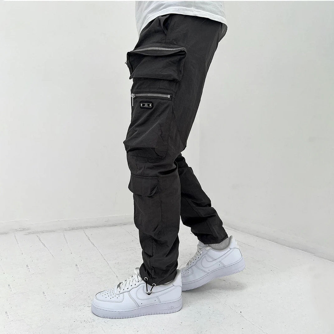 FlexMode Herren Cargo Hose | Klassisches Design in Schwarz/Grau für Jeden Tag